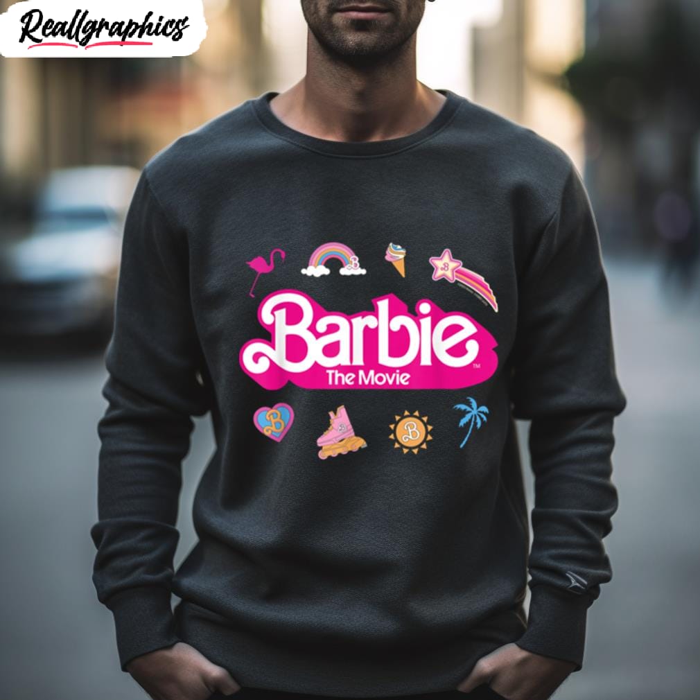 barbie the movie movie logo icons t shirt