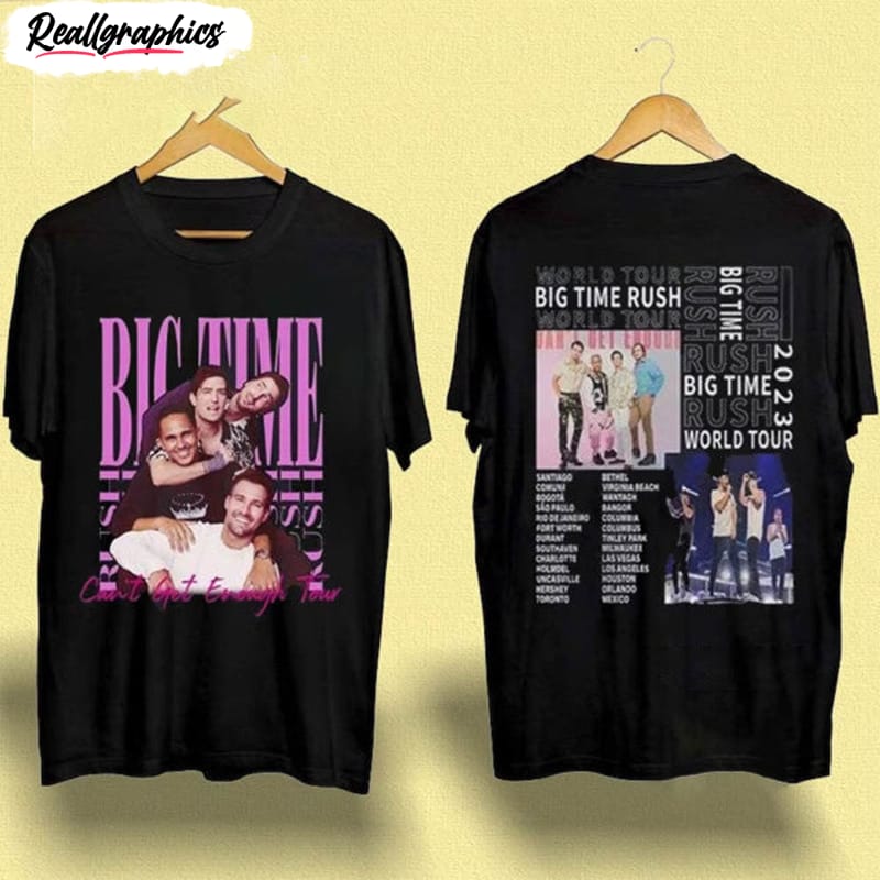 big time rush trendy shirt, music tour 2023 crewneck unisex t-shirt