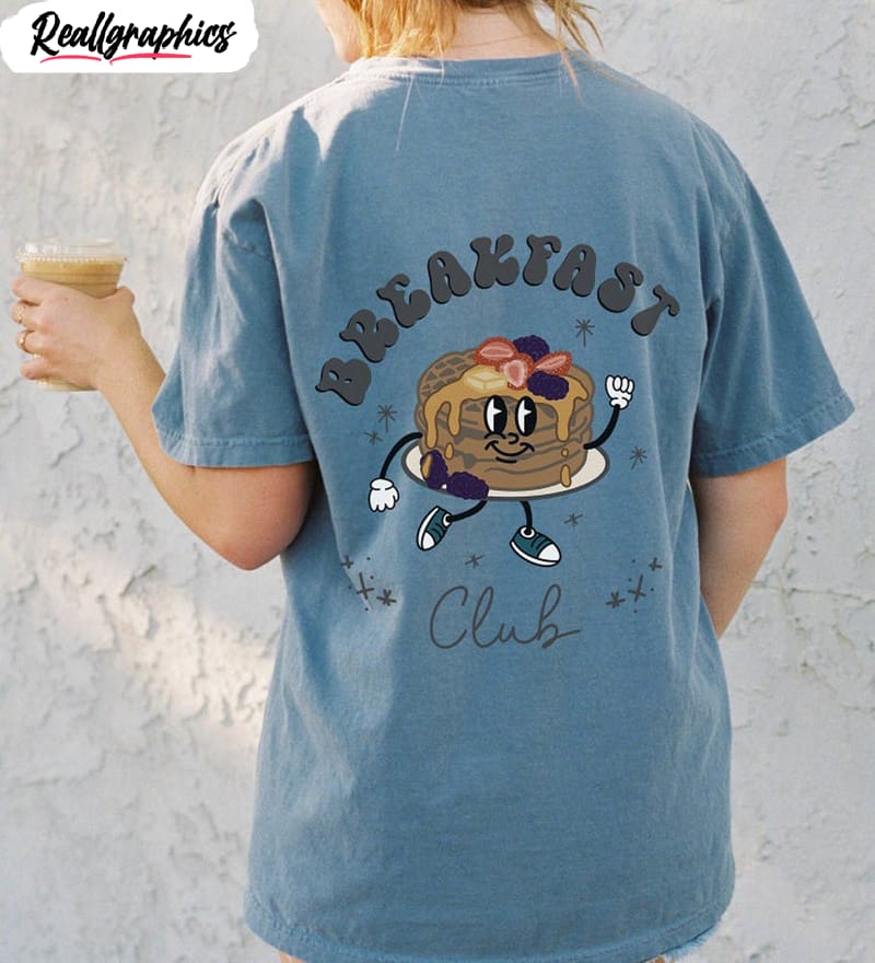 breakfast club aesthetic bohemian retro shirt, comfort colors long sleeve