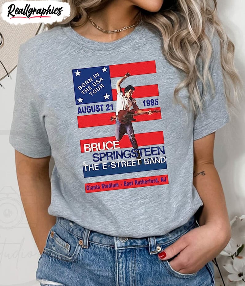 bruce springsteen funyn shirt, born in the usa tour sweatshirt