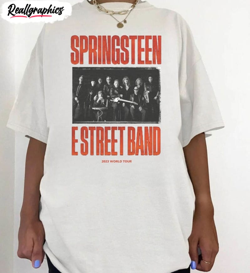 bruce springsteen retro shirt, old school short sleeve tee tops