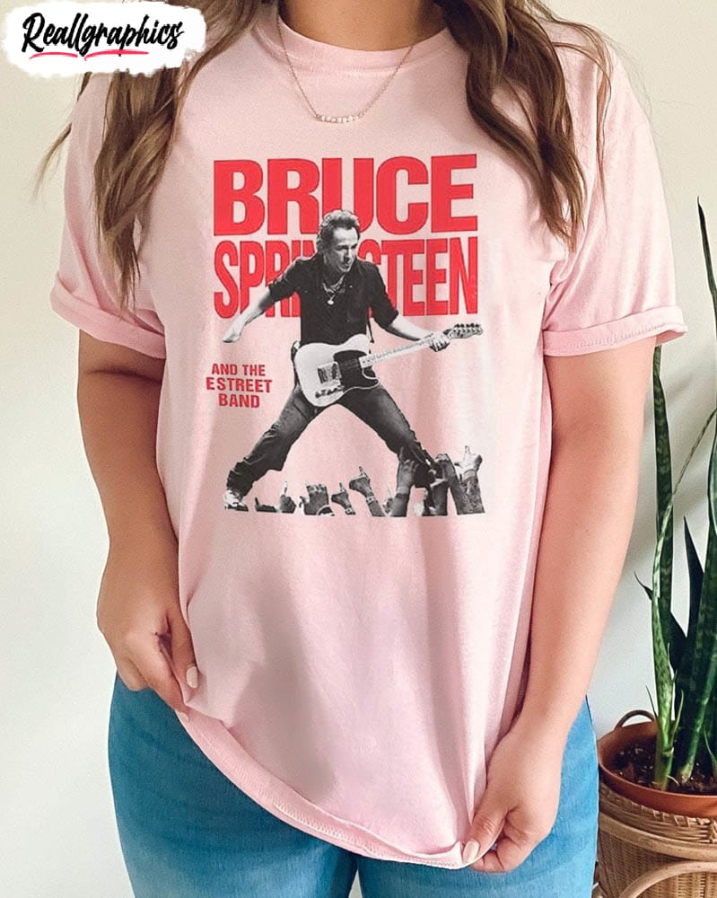 bruce springsteen shirt, music tour 2023 e street band tee tops short sleeve