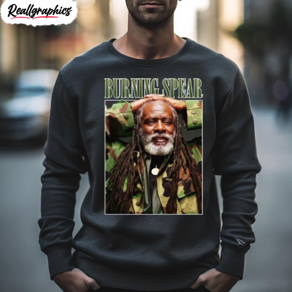 burning spear 90s collage shirt