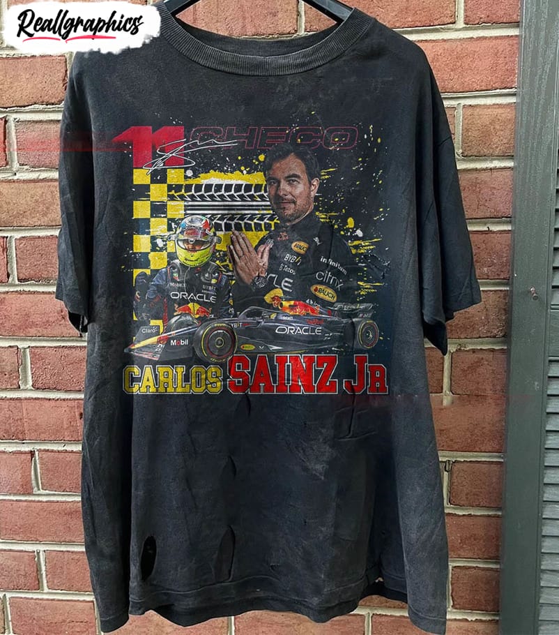 carlos sainz jr vintage shirt, formula racing f1 homage unisex hoodie sweatshirt