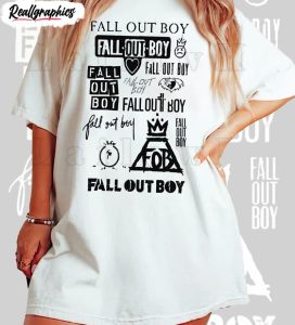 fall out boy logo doodles shirt rock band fall out boy 2023 tour 2 nhxbt1