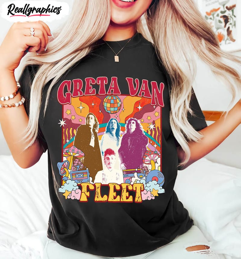 Greta Van Fleet Retro Musical Shirt, Boho Vintage Musician Hoodie Long  Sleeve - Reallgraphics