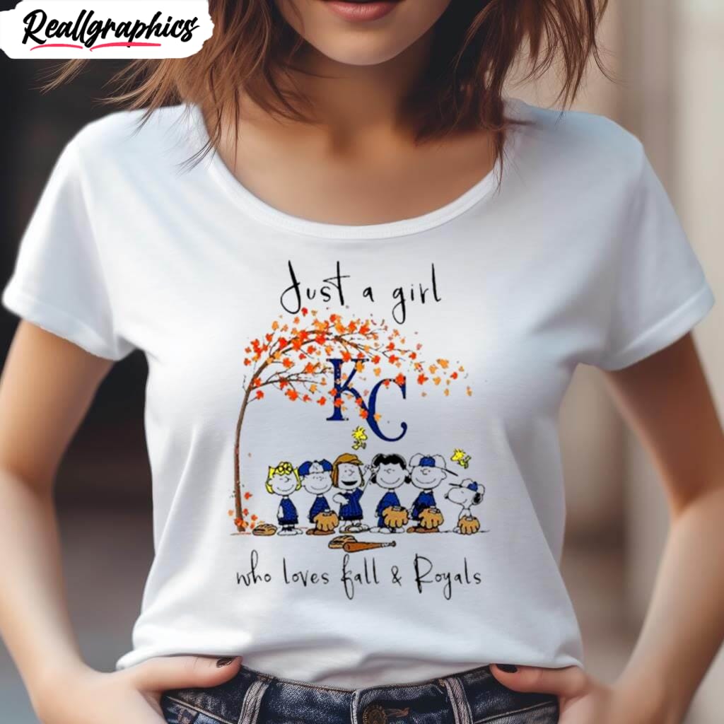 The Peanuts Just A Girl Who Loves Fall Kansas City Royals Shirt