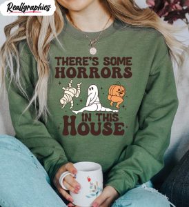 theres some horrors in this house cute shirt halloween pumpkin tee 3 t3hxjx