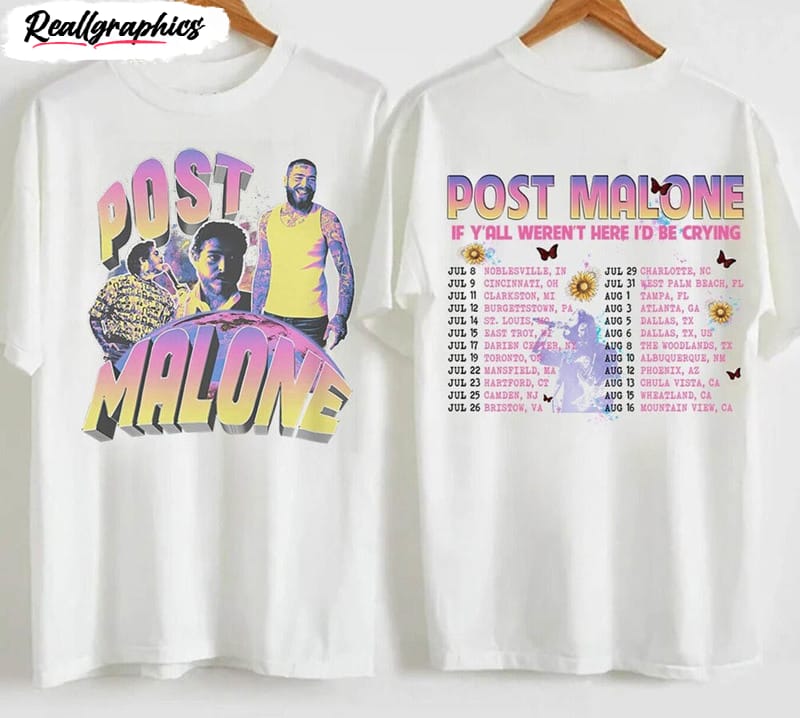 vintage post malone 2023 shirt, post malone concert unisex t-shirt crewneck