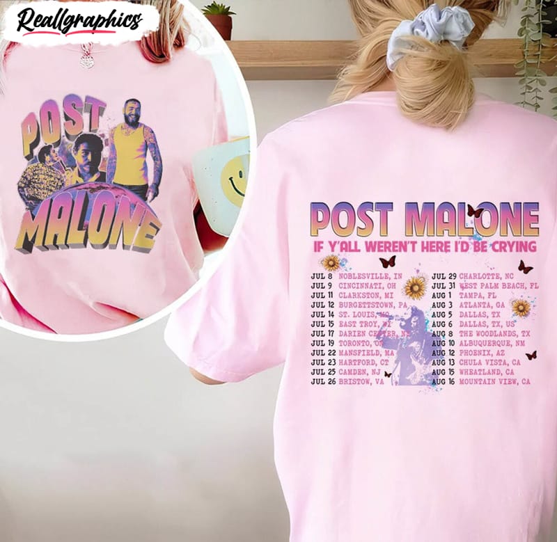 vintage post malone 2023 shirt, post malone concert unisex t-shirt crewneck