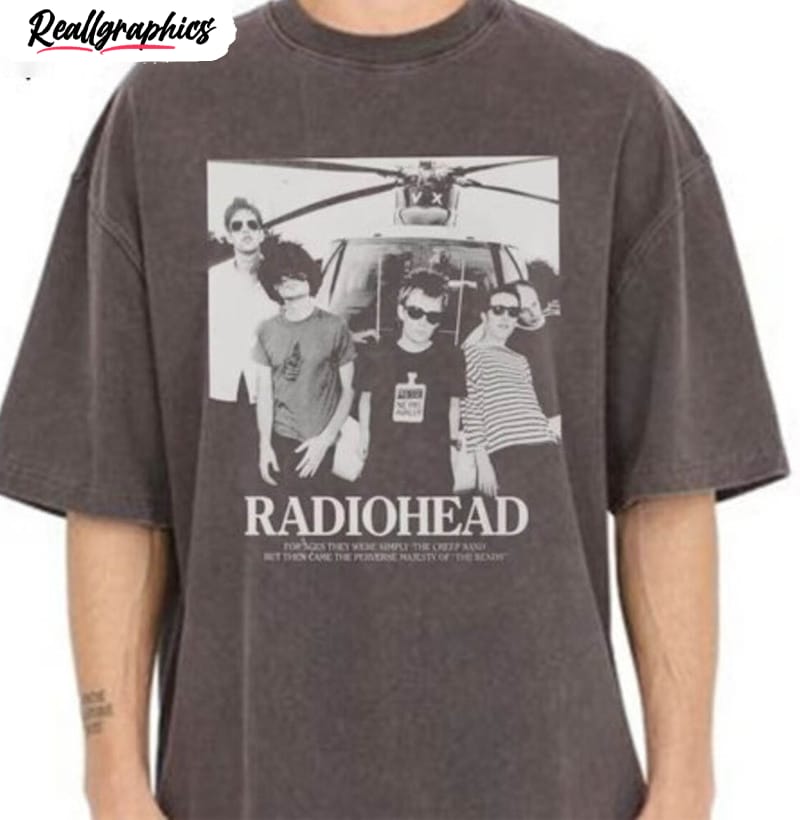 vintage radiohead shirt, retro concert tee unisex hoodie