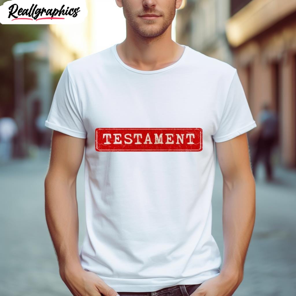 vintage retro plate testament shirt