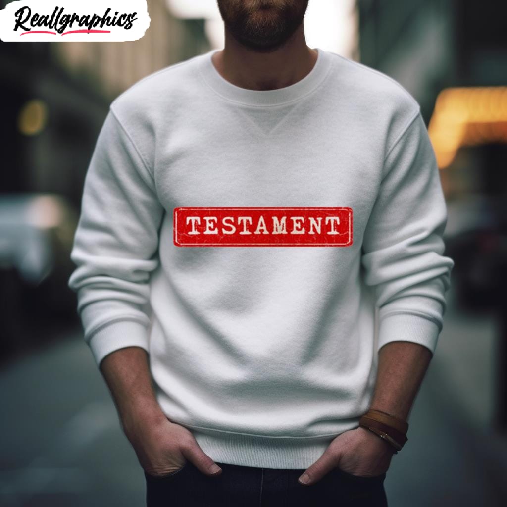 vintage retro plate testament shirt