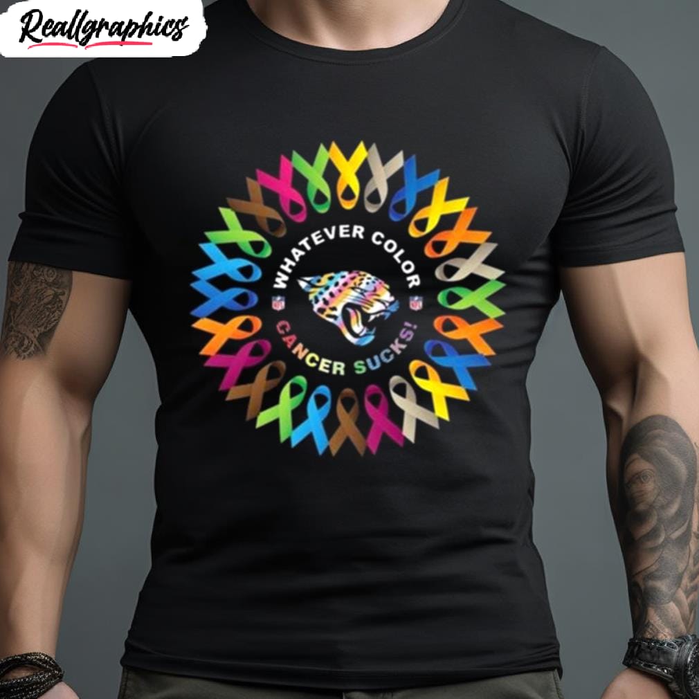 whatever color cancer sucks nfl jacksonville jaguars 2023 shirt