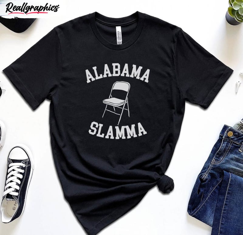 alabama slamma shirt, white folding chair alabama brawl unisex hoodie crewneck