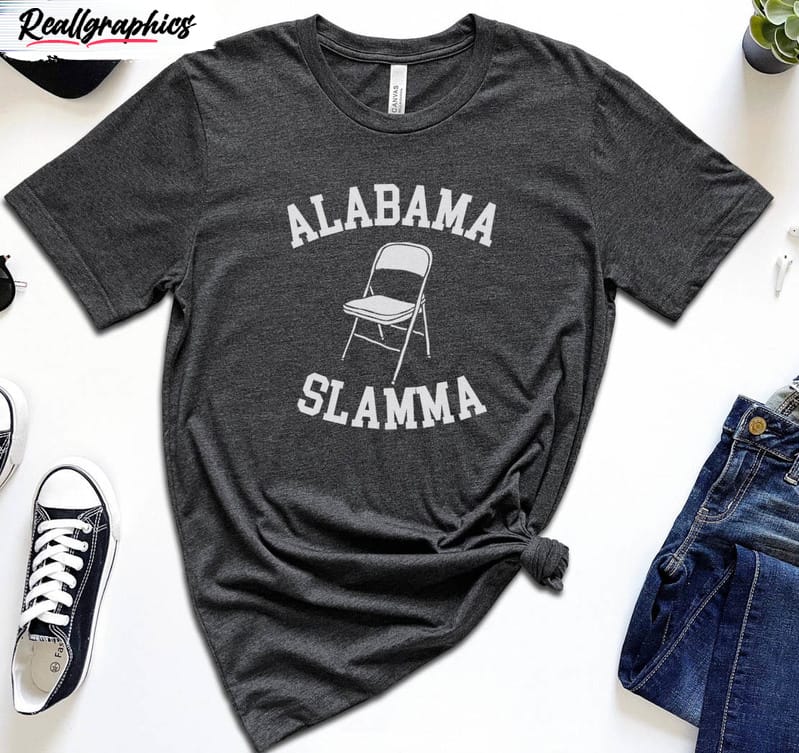 alabama slamma shirt, white folding chair alabama brawl unisex hoodie crewneck