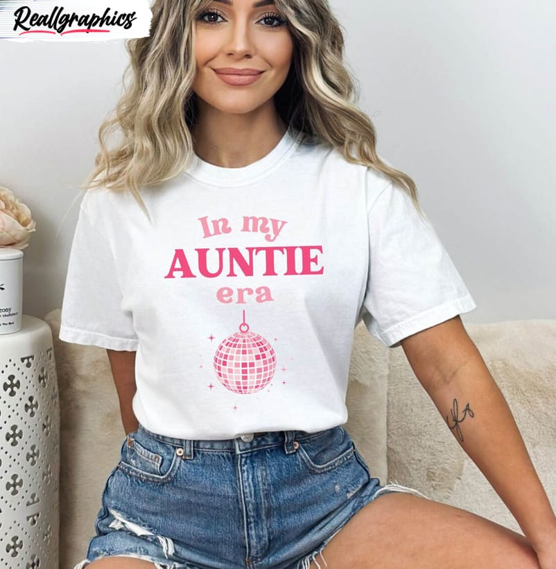 auntie era comfort colors shirt, swiftie aunt unisex t-shirt short sleeve