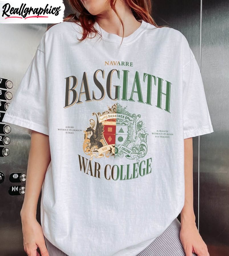 basgiath war college shirt, fourth wing comfort colors unisex shirt