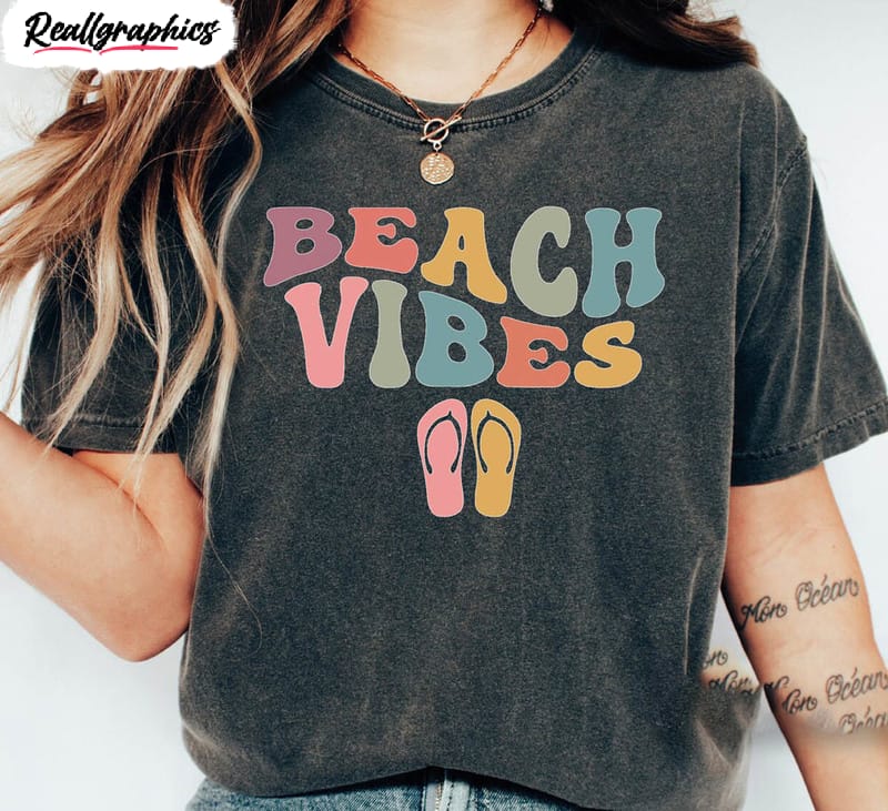 beach vibes cute shirt, funny beach summer unisex shirt