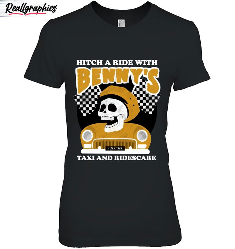 benny's taxi skull halloween classic shirt