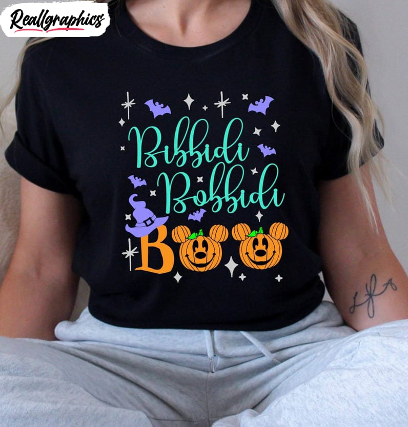 bibbidi bobbidi boo disney shirt, halloween matching t-shirt long sleeve