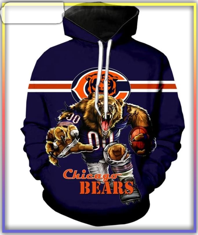 Chicago Bears Hoodie Ultra-Cool Design Shirt Pullover NFL
