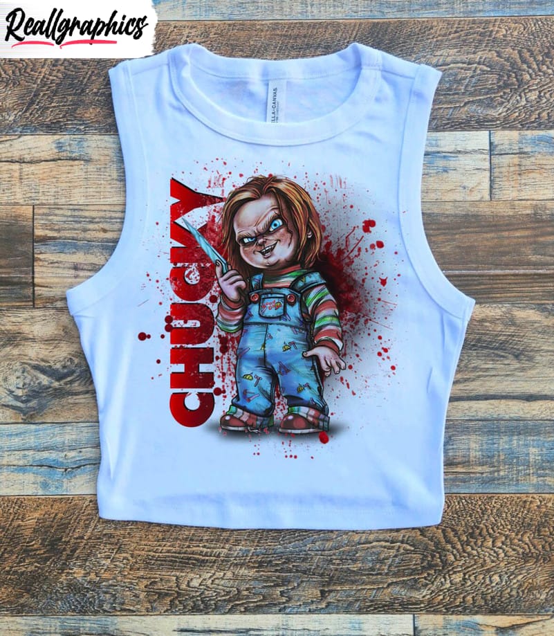 chucky horror doll shirt, halloween short sleeve long sleeve