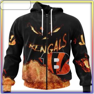 Cincinnati Bengals Hoodie 3D Halloween Horror Night Gift For Fans -  Reallgraphics