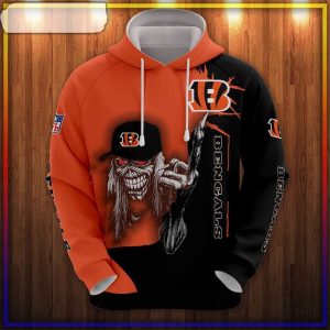 Cincinnati Bengals Logo American Football 3D Hoodie Nfl Ball 3D