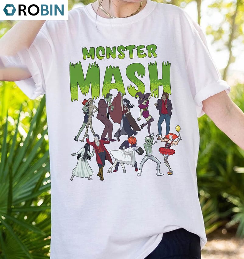 classic monster mash shirt, vintage ghost halloween hoodie sweater