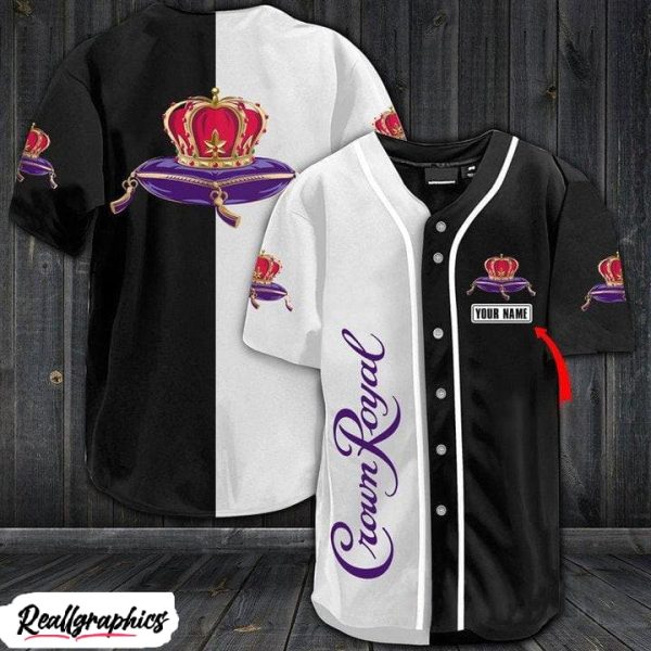 custom name crown royal whisky baseball jersey shirt