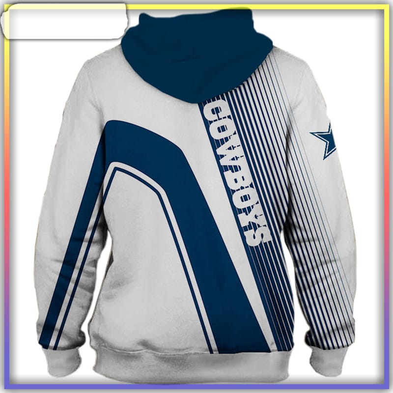 Dallas Cowboys Football White Blue 3D Hoodie All Over Print - T