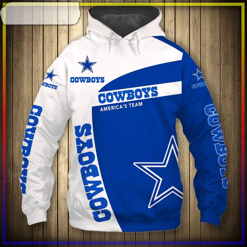 Dallas Cowboys 3D Hoodie Zipper Gift For NFL Football - Reallgraphics