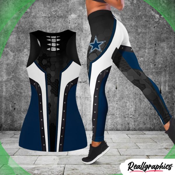 dallas cowboys mesh high waisted leggings and tank top