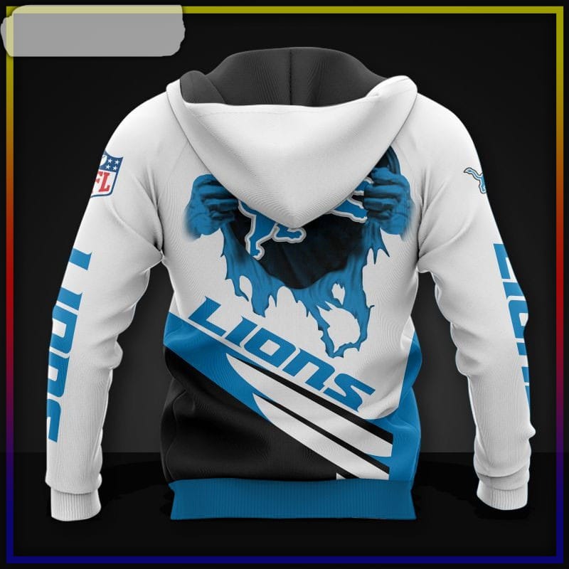 Detroit Lions Hoodie 3D Hoodie Zipper Gift For Fan - Reallgraphics