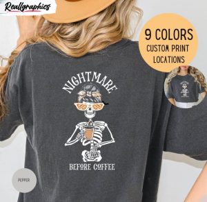 halloween funny skeleton coffee shirt spooky mom tee tops unisex hoodie 2 dulauk