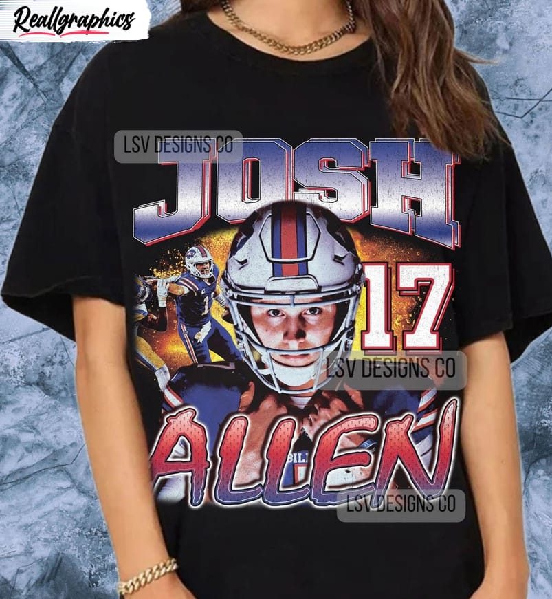 Josh Allen Oh My Football 90s Vintage Style Shirt Tee