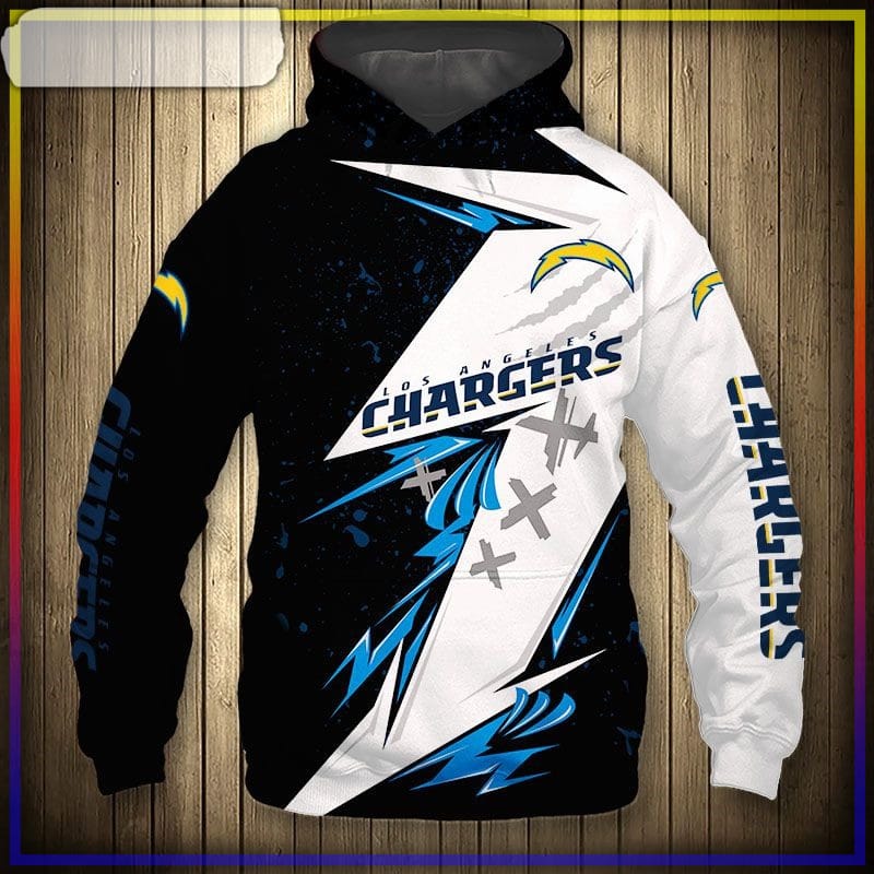 Los Angeles Chargers Hoodie Thunder Graphic Gift For Men