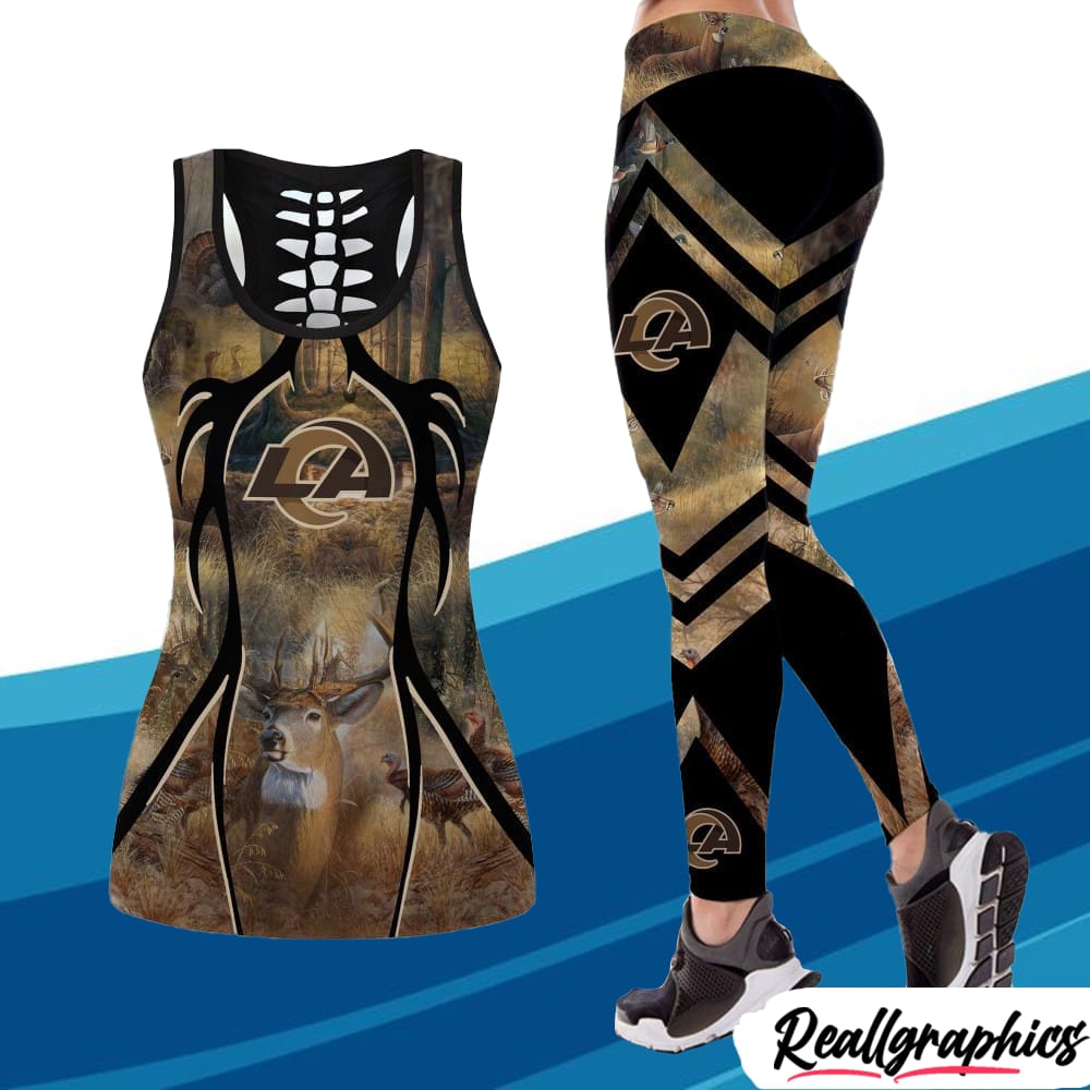 Love Los Angeles Rams High Waisted Leggings and Tank Top - Reallgraphics