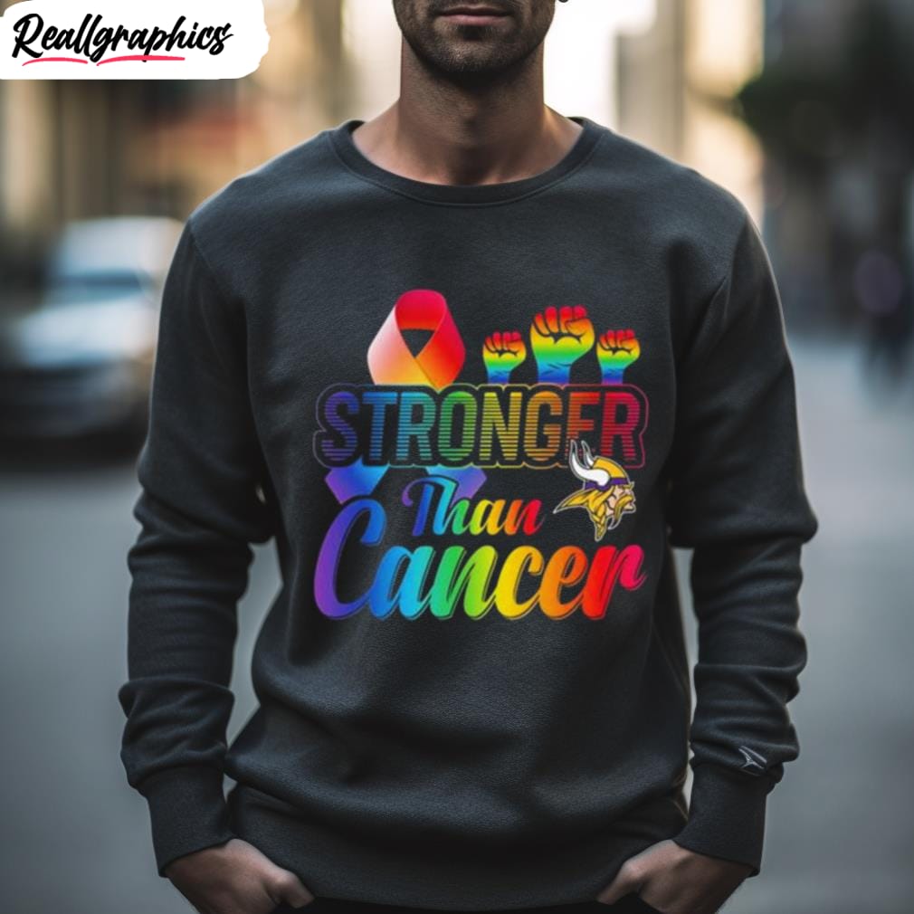 Minnesota Vikings Stronger Than Cancer Shirt - Reallgraphics