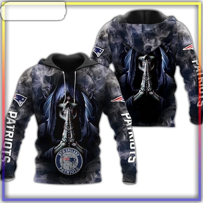 New England Patriots Hoodies Death Smoke Graphic Gift For Men