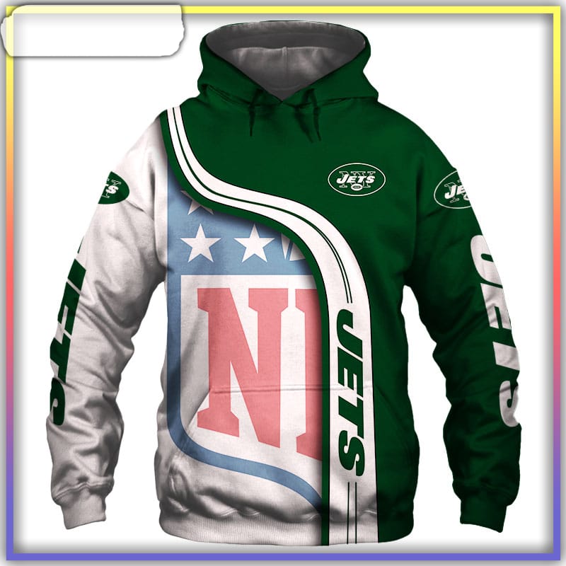 New York Jets Mens Football Hoodie Pullover/Full Zip Hooded Sweatshirt Fans  Gift