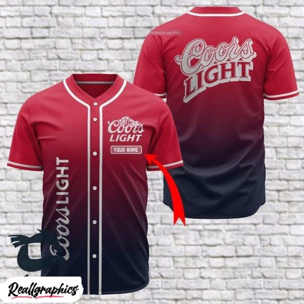 personalized coors light beer jersey shirt