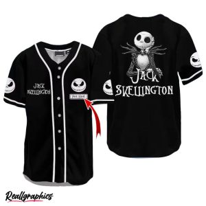 personalized horror jack skellington nightmare baseball jersey