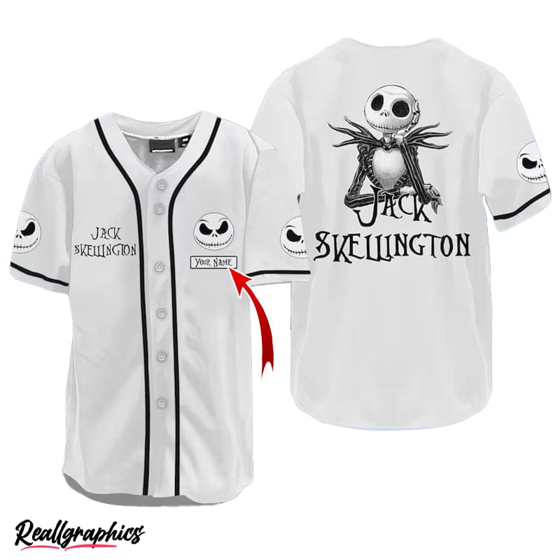 Custom Name Jack Skellington Sally Nightmare Before Christmas Player  Baseball Jersey Shirt - Banantees