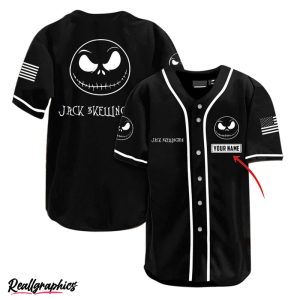 personalized jack skellington american flag 4th of july baseball jersey