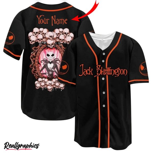 personalized jack skellington baseball jersey