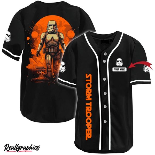 personalized star wars stormtrooper inspired 3d printed baseball jersey