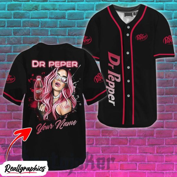 personalized the girl get drunk with dr pepper baseball jersey