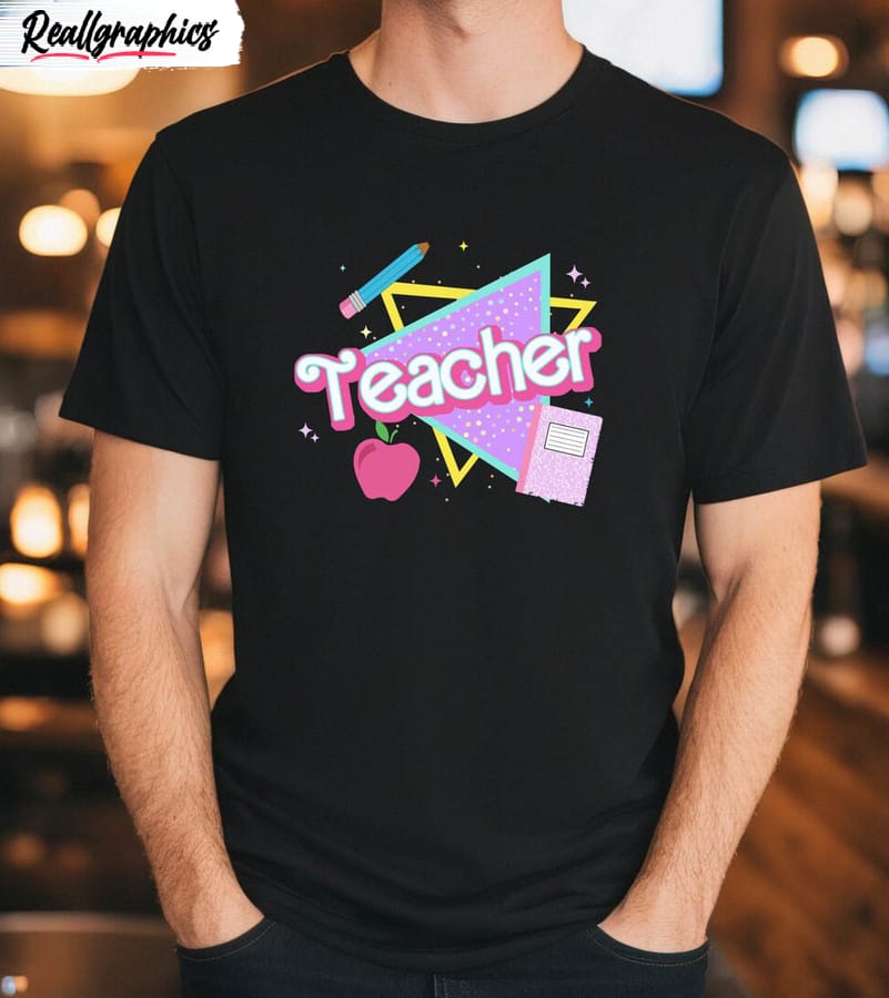 pink teacher cute shirt, colorful teacher long sleeve sweatshirt